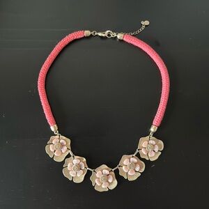 Ann Taylor Loft Pink Flower Necklace
